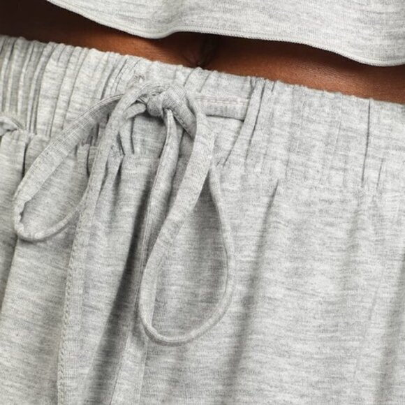 FREE People The Essential Heather Grey Ruffled Lounge Shorts Size XS - Picture 6 of 15